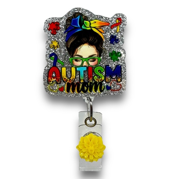 Autism Spectrum Awareness ASD Retractable Badge Holder Keychain Lanyard - Picture 1 of 4